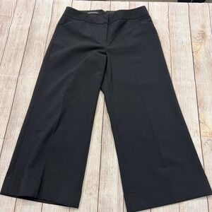 Express‎ Design Studio Editor Black Wide Leg Cropped Pants Size 4